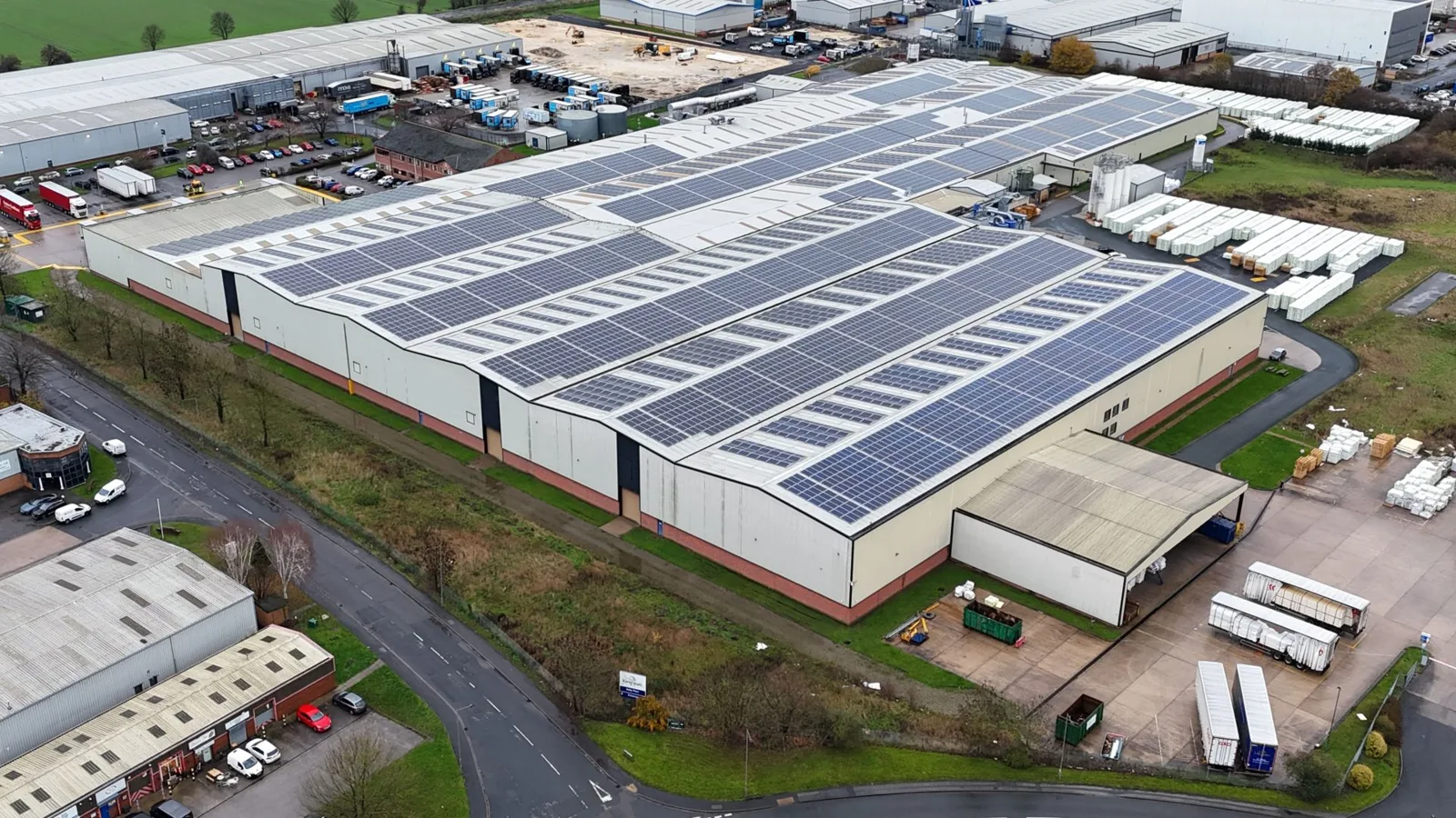 Kingspan rooftop solar installation, photograph 1 of 3