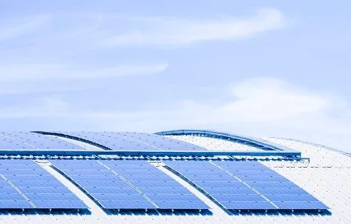 Swanlea School rooftop solar installation, photograph 1 of 2