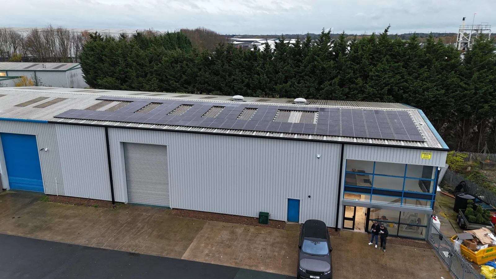 Vaults HQ rooftop solar installation, photograph 1 of 3